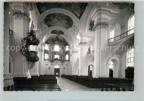 AK / Ansichtskarte Weingarten Wuerttemberg Basilika Orgel Kirchenschiff