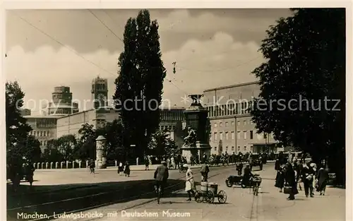 Muenchen Ludwigsbruecke Deutschem Museum Kat. Muenchen