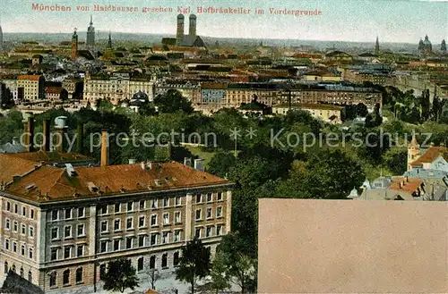 Muenchen Hofbraeukeller Frauenkirche Panorama Kat. Muenchen