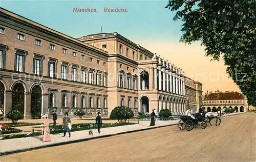 Muenchen Residenz Pferdekutsche Kat. Muenchen