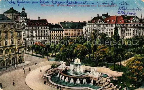 Muenchen Wittelsbacherbunnen Lenbachplatz Kat. Muenchen