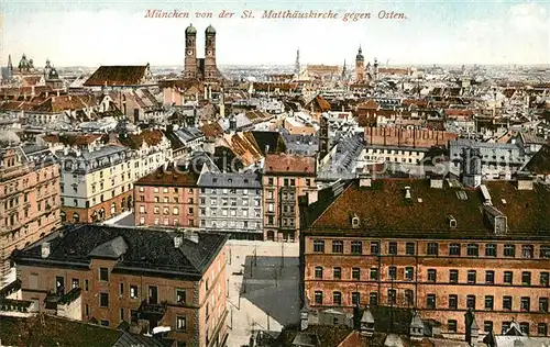 Muenchen Panorama von Matthaeuskirche Kat. Muenchen