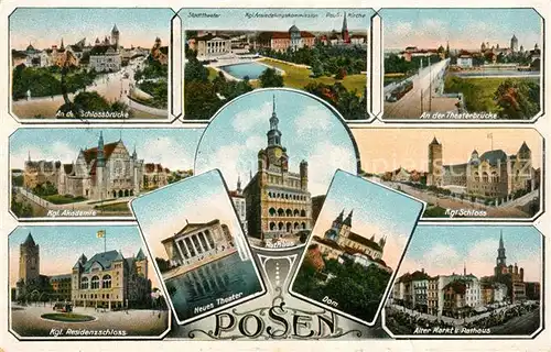 Posen Poznan Dom Theater Residenzschloss  Kat. Poznan