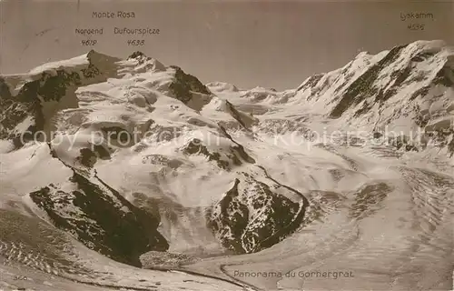 Zermatt VS Gornergrat Monte Rosa Nordend Kat. Zermatt