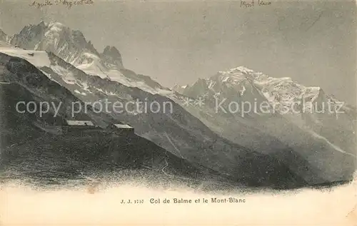 Col de Balme Panorama Mont Blanc Kat. Balme Col de