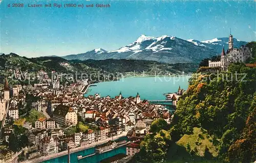 Luzern LU Panorama Rigi Guetsch Kat. Luzern