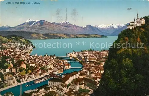 Luzern LU Panorama Rigi Guetsch Kat. Luzern