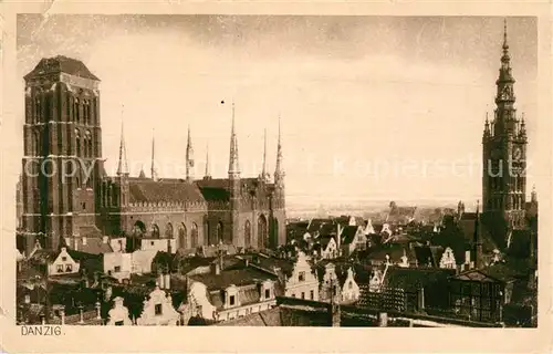 Danzig Westpreussen Kirche Panorama Kat. Gdansk