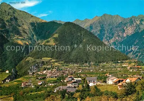 Dorf Tirol Gesamtansicht mit Alpenpanorama Kat. Tirolo