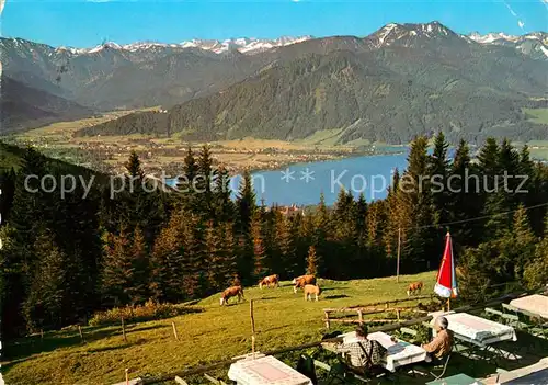 AK / Ansichtskarte Tegernsee Panorama Blick von der Neureuth Rottach Egern Kreuther Tal Alpen Kat. Tegernsee