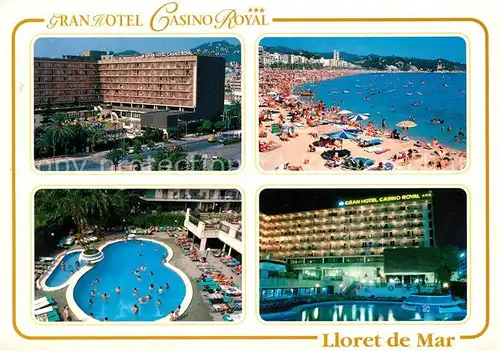 AK / Ansichtskarte Lloret de Mar Gran Hotel Casino Royal Playa Piscina de noche Kat. Costa Brava Spanien