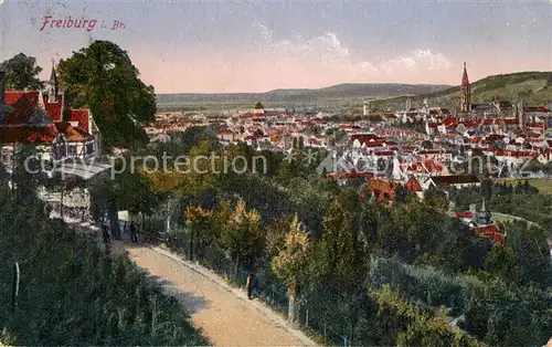 AK / Ansichtskarte Freiburg Breisgau Stadtblick Kat. Freiburg im Breisgau