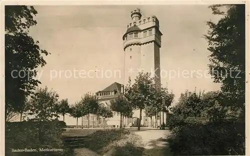 AK / Ansichtskarte Baden Baden Merkurturm Kat. Baden Baden