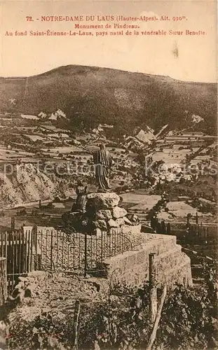 AK / Ansichtskarte Notre Dame du Laus Monumentde Pindreau Au fond Saint Etienne le Laus Kat. Saint Etienne le Laus