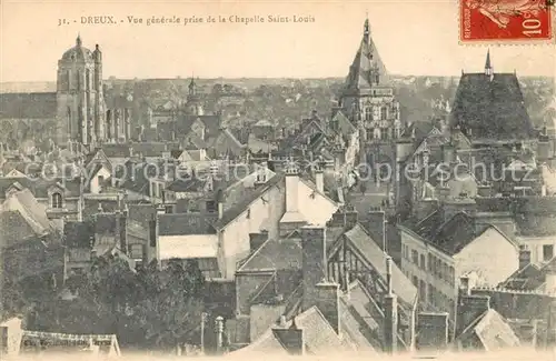 AK / Ansichtskarte Dreux Vue generale prise de la Chapelle Saint Louis Kat. Dreux