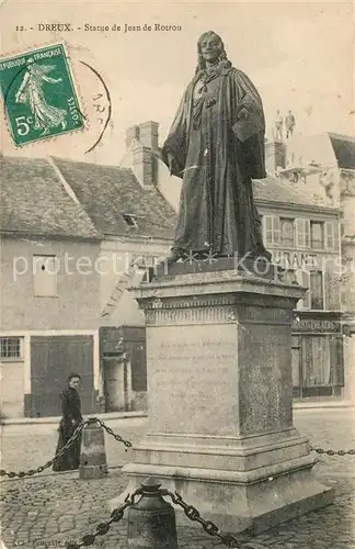 AK / Ansichtskarte Dreux Statue de Jean de Rotrou Kat. Dreux