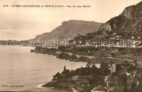 AK / Ansichtskarte Cabbe Roquebrune et Monte Carlo Vus du Cap Martin Kat. Roquebrune Cap Martin