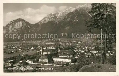 AK / Ansichtskarte Innsbruck mit Nordkette und Martinswand Kat. Innsbruck