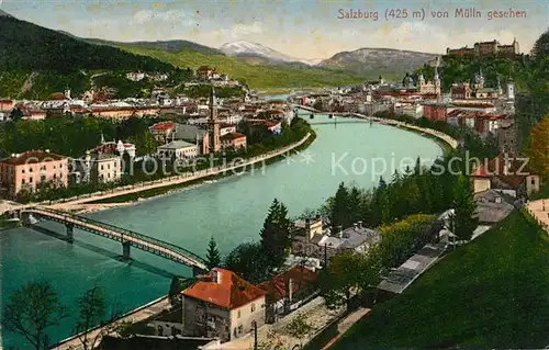 AK / Ansichtskarte Salzburg Oesterreich Blick von Muelln Kat. Salzburg