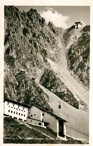 AK / Ansichtskarte Innsbruck Innsbrucker Nordkettenbahn Station Seegrube und Hafelekar Kat. Innsbruck