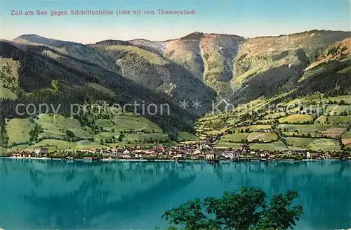 AK / Ansichtskarte Zell See mit Schmittenhoehe von Thumersbach Kat. Zell am See