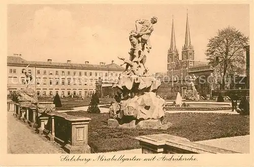 AK / Ansichtskarte Salzburg Oesterreich Mirabellgarten mit Andraekirche Kat. Salzburg