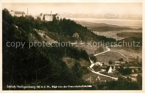AK / Ansichtskarte Heiligenberg Baden Schloss Heiligenberg von der Freundschaftshoehe Kat. Heiligenberg