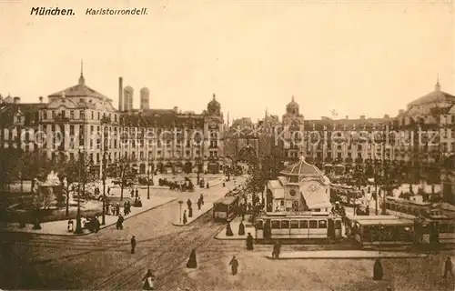 AK / Ansichtskarte Muenchen Karlstorrondell  Kat. Muenchen