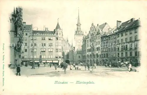 AK / Ansichtskarte Muenchen Marienplatz Kat. Muenchen