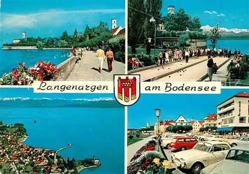 AK / Ansichtskarte Langenargen Bodensee Seepromenade Fliegeraufnahme Kat. Langenargen