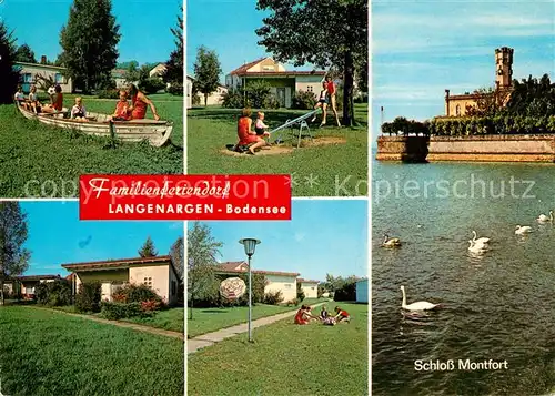 AK / Ansichtskarte Langenargen Bodensee Familienferiendorf Schloss Montfort Schwaene Kat. Langenargen