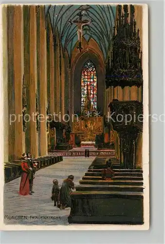 AK / Ansichtskarte Muenchen Frauenkirche Kirchenschiff Kat. Muenchen