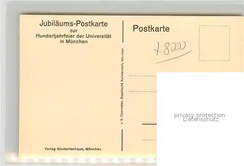 AK / Ansichtskarte Muenchen Universitaet Roemischen Brunnen 1840  Kat. Muenchen