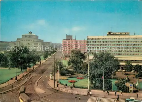 AK / Ansichtskarte Leipzig Blick vom Hauptbahnhof in die Goethestrasse Oper Chemiehaus Hotel Stadt Leipzig Kat. Leipzig