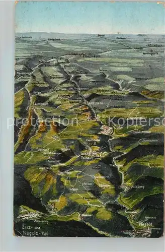 AK / Ansichtskarte Calw Panoramakarte mit Enz Naegele Tal und Umgebung  Kat. Calw