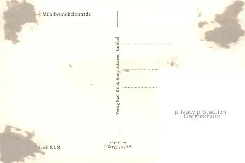 AK / Ansichtskarte Karlsbad Eger Muehlbrunnkolonnade