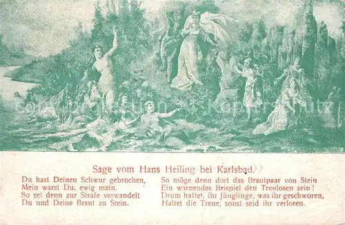 AK / Ansichtskarte Karlsbad Eger Sage vom Hans Heiling Gemaelde