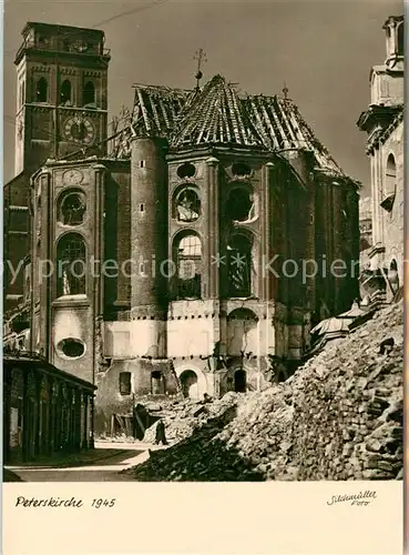 AK / Ansichtskarte Muenchen Peterskirche 1945 Kat. Muenchen