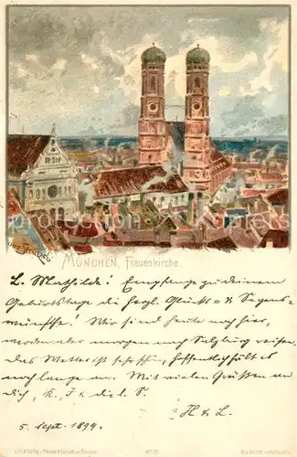 AK / Ansichtskarte Muenchen Frauenkirche Kuenstlerkarte Struetzel Kat. Muenchen