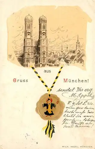 AK / Ansichtskarte Muenchen Frauenkirche Kuenstlekarte Kat. Muenchen