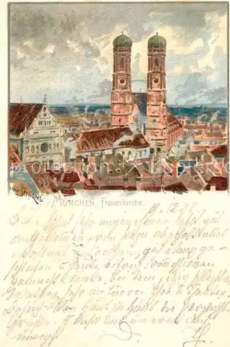 AK / Ansichtskarte Muenchen Frauenkirche Kuenstlerkarte Stuetzel Kat. Muenchen