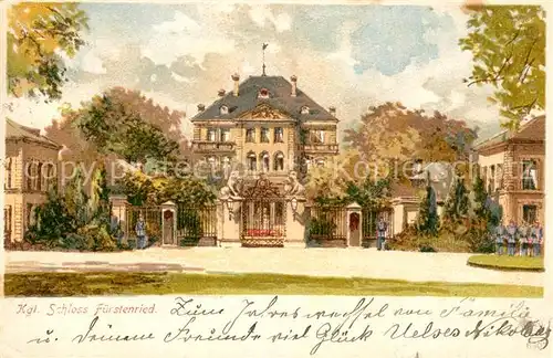 AK / Ansichtskarte Fuerstenried Schloss Kuenstlerkarte Kat. Muenchen