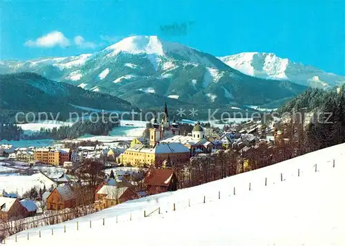 AK / Ansichtskarte Mariazell Steiermark Winterpanorama mit Gemeinde Alpe und oetscher Ybbstaler Alpen Kat. Mariazell