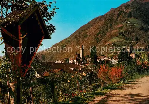 AK / Ansichtskarte Partschins Merano Suedtirol Wegekreuz Wanderweg Kat. Merano