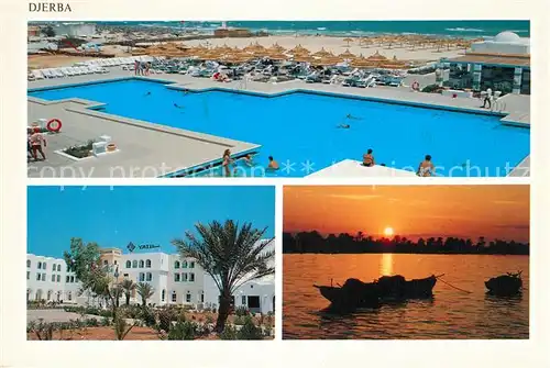 AK / Ansichtskarte Djerba Hotel Yati Beach Swimming Pool Abendsonne am Meer Kat. Djerba
