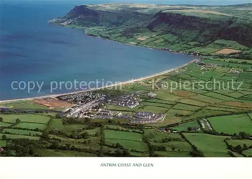 AK / Ansichtskarte Antrim Coast and Glen aerial view Kat. Antrim