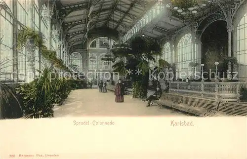 AK / Ansichtskarte Karlsbad Eger Sprudel Colonnade