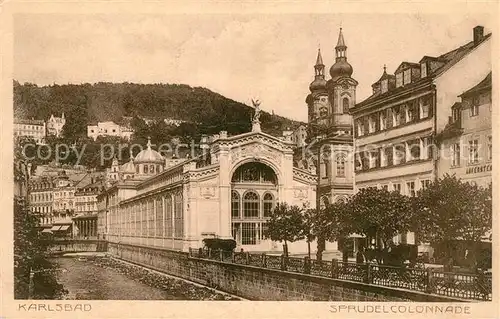 AK / Ansichtskarte Karlsbad Eger Sprudelcolonnade