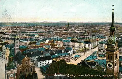 AK / Ansichtskarte Muenchen Blick vom neuen Rathausturm Kat. Muenchen