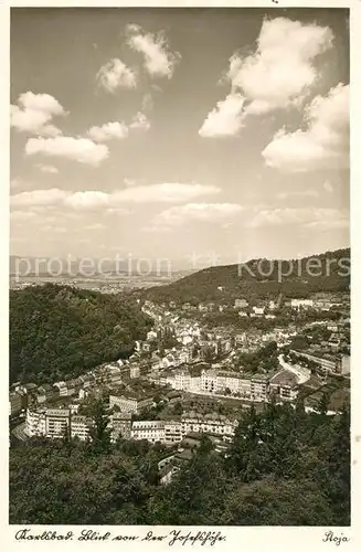 AK / Ansichtskarte Karlsbad Eger Blick von der Josefshoehe